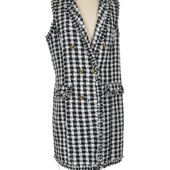 NWT Adrianna Papell long line houndstooth vest, Small - Picture 2 of 8